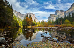 El Capitan and Merced River in the Autumn, Yosemite National Park.