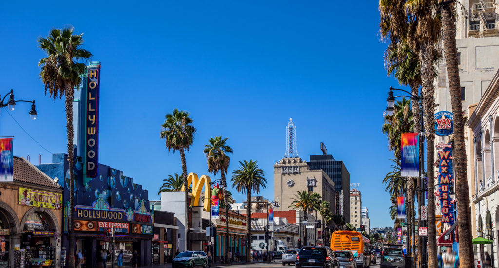 Hollywood Boulevard - Hollywood in Los Angeles - USA